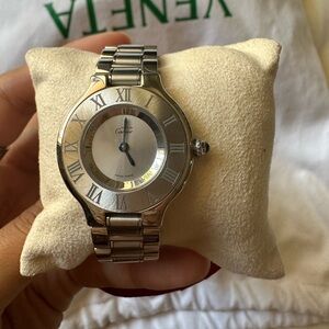 Preloved Cartier Muste QZ SS 28mm/ 14 cm